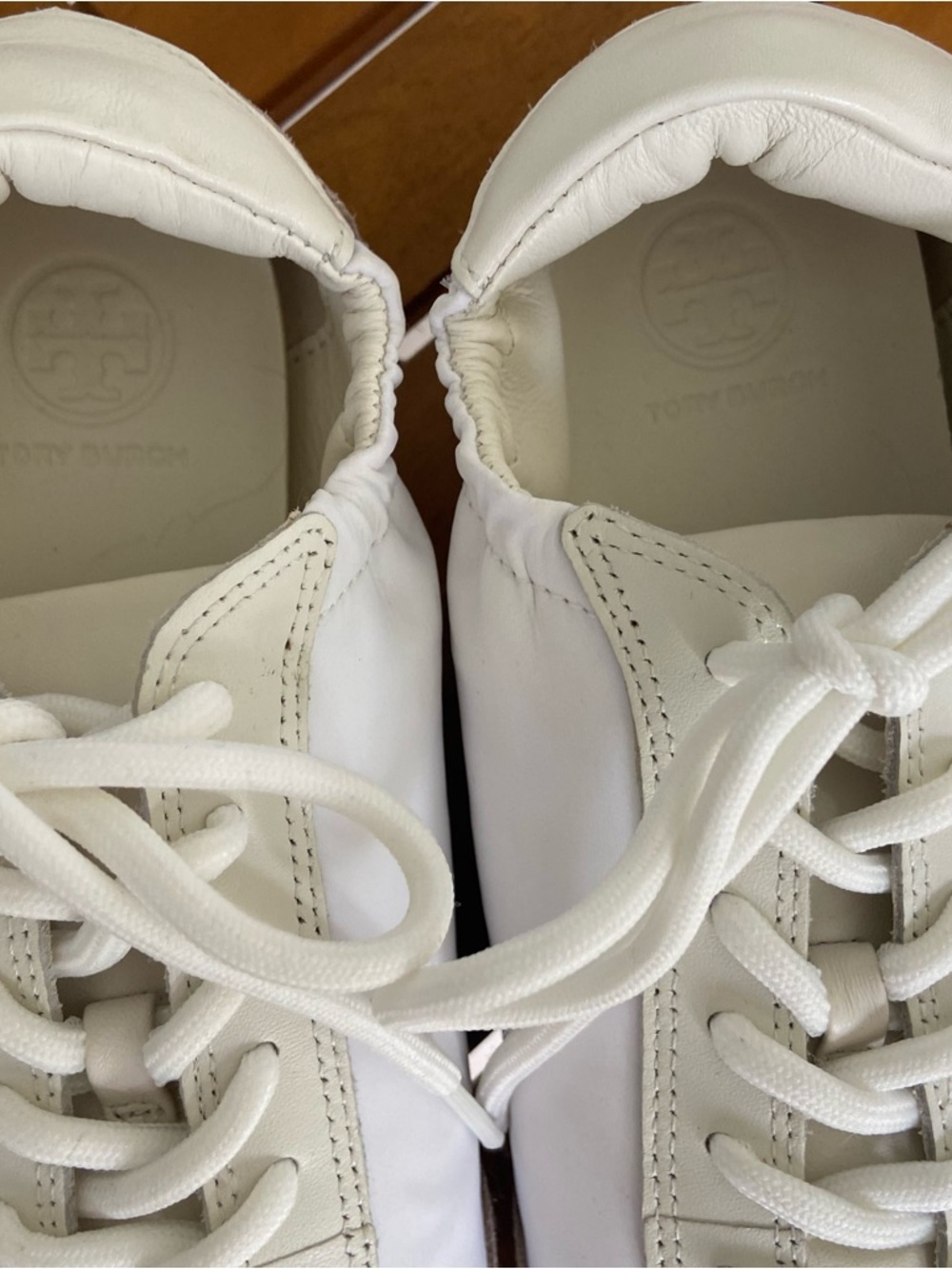 TORY BURCH NEW Double T Trainer Sneakers White 7 - Picture 5 of 8